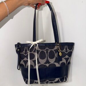 Coach y2k Denim shoulder bag & Wristlet set